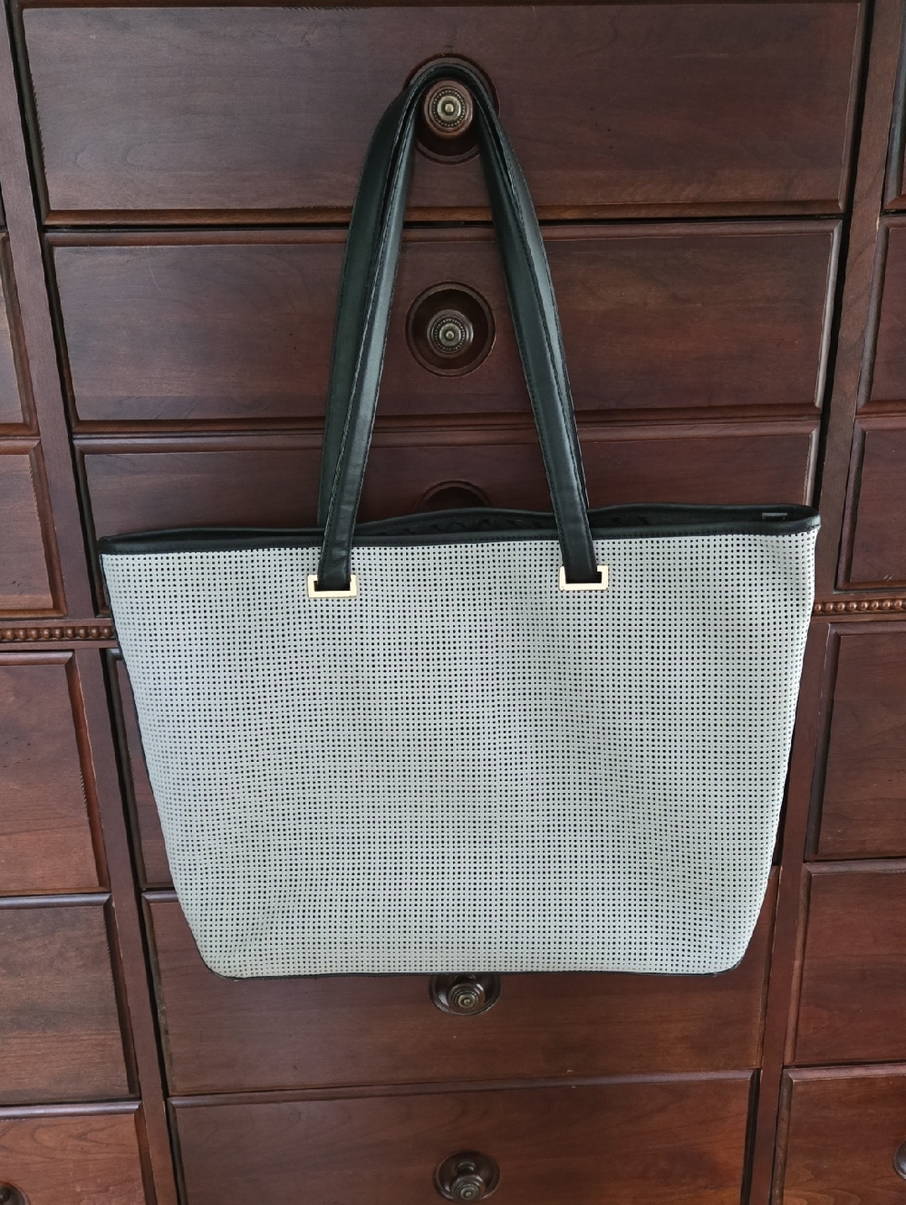 Lo and Sons Seville Laptop Tote 15" Light Grey Perforated Shell & Extra Travel